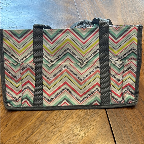 Thirty-One Multicolor Chevron Small Tote - Picture 4 of 6